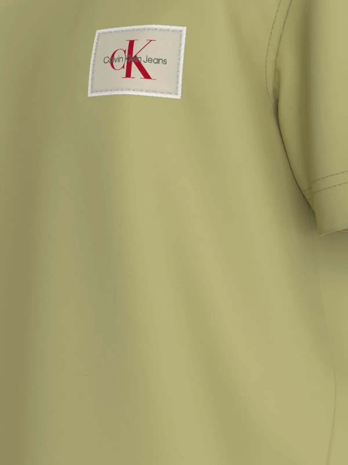 Calvin Klein WOVEN LABEL REGULAR, LHE Yeşil Erkek T-Shirt & Polo