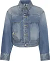 Calvin Klein WORKWEAR JACKET CK SANDED BLUE Kadın Mavi Kot Ceket