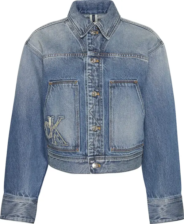Calvin Klein WORKWEAR JACKET CK SANDED BLUE Kadın Mavi Kot Ceket