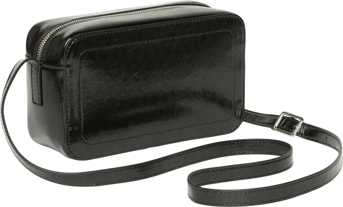 Calvin Klein BOLD CK METALLIC CAMERA BAG Kadın Siyah Omuz Çanta