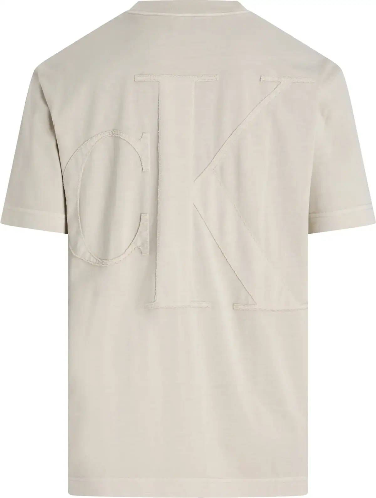 Calvin Klein BOLD WASHED CK APPLI, PDV Krem Erkek T-Shirt & Polo
