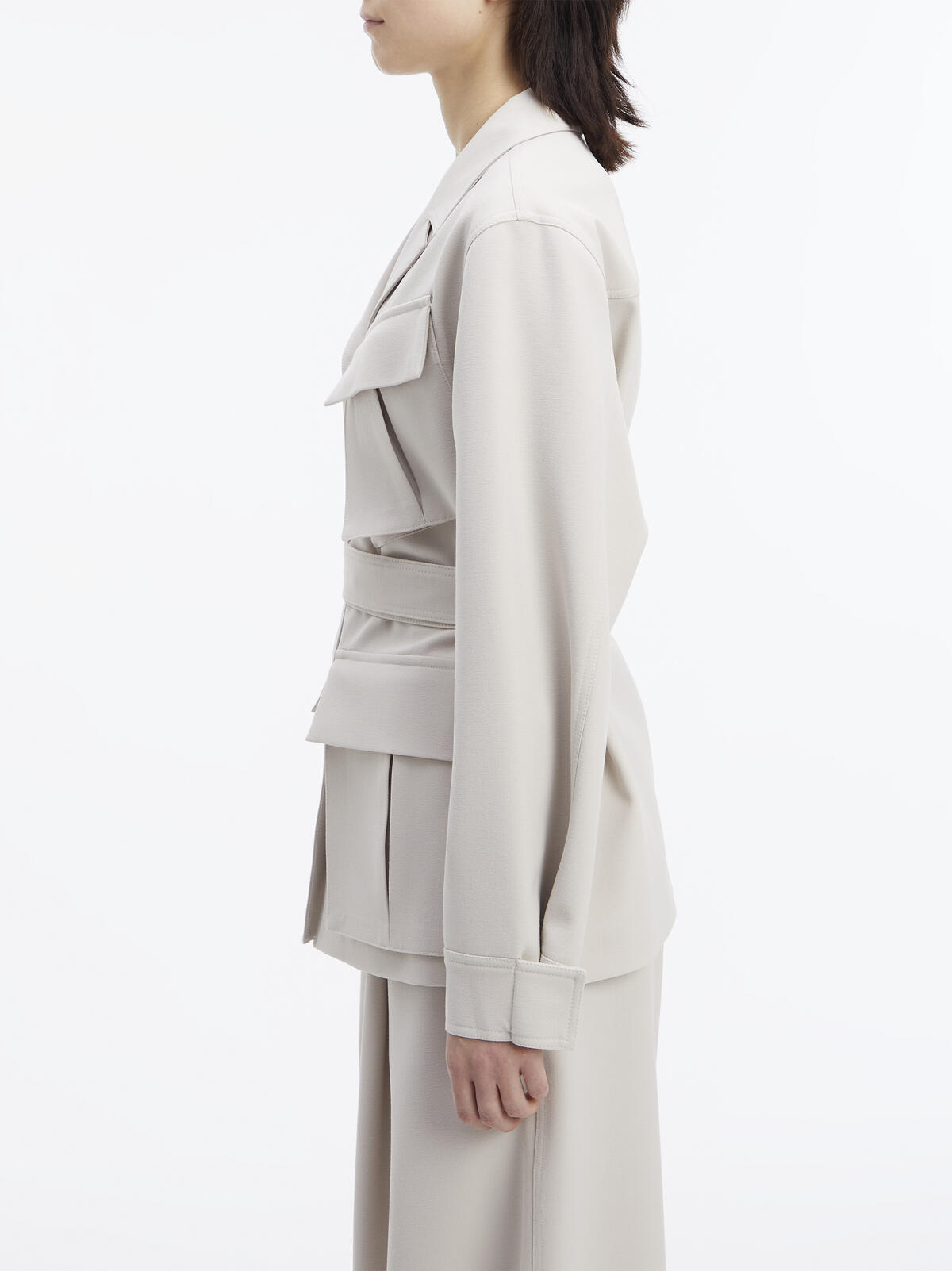 Calvin Klein VISCOSE CREPE FIELD Kadın Krem Blazer