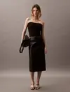 Calvin Klein WOVEN LABEL RIB SLEE Siyah Kadın Bluz
