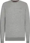 Tommy Hilfiger CORE COTTON-SILK CNE Erkek Gri Kazak