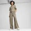 Puma CLASSICS Ribbed Relaxed Pant Açık Kahve Kadın Eşofman Altı