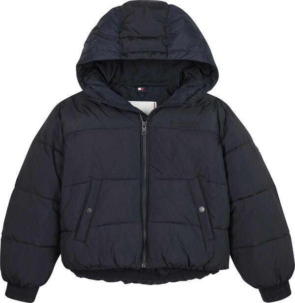 Tommy Hilfiger NEW YORK PUFFER JACK Kadın Siyah Şişme Mont