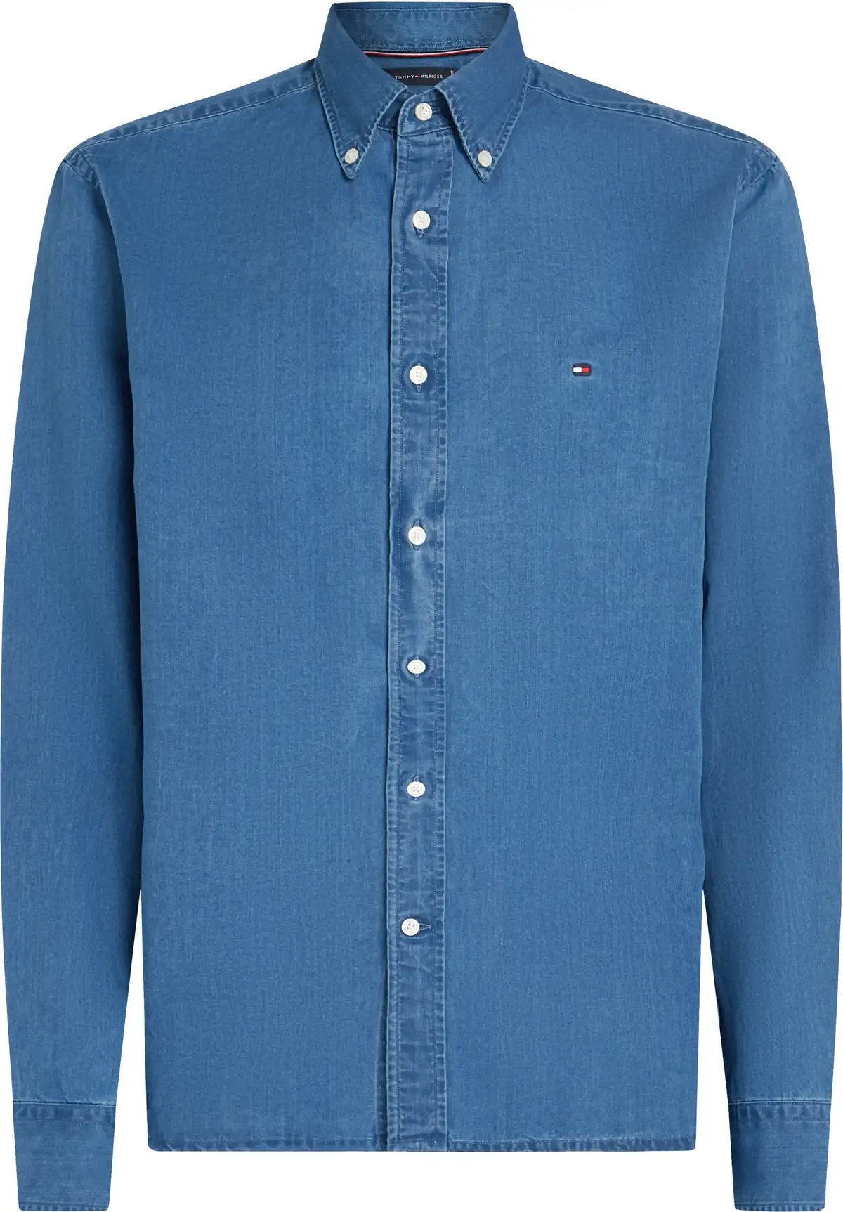 Tommy Hilfiger CHAMBRAY RF SHIRT, 0GZ Mavi Erkek Gömlek