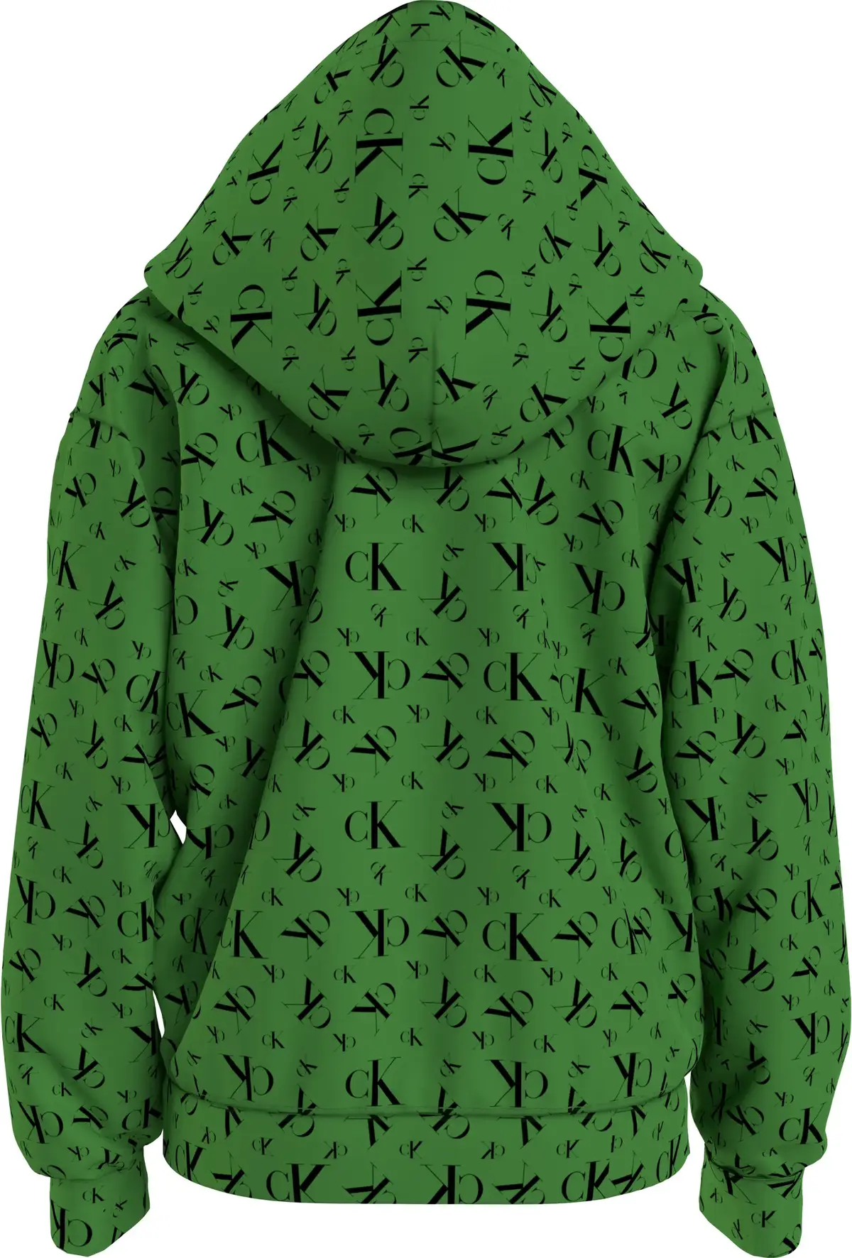 Calvin Klein MONOGRAM GRID AOP HO Erkek Yeşil Hoodie