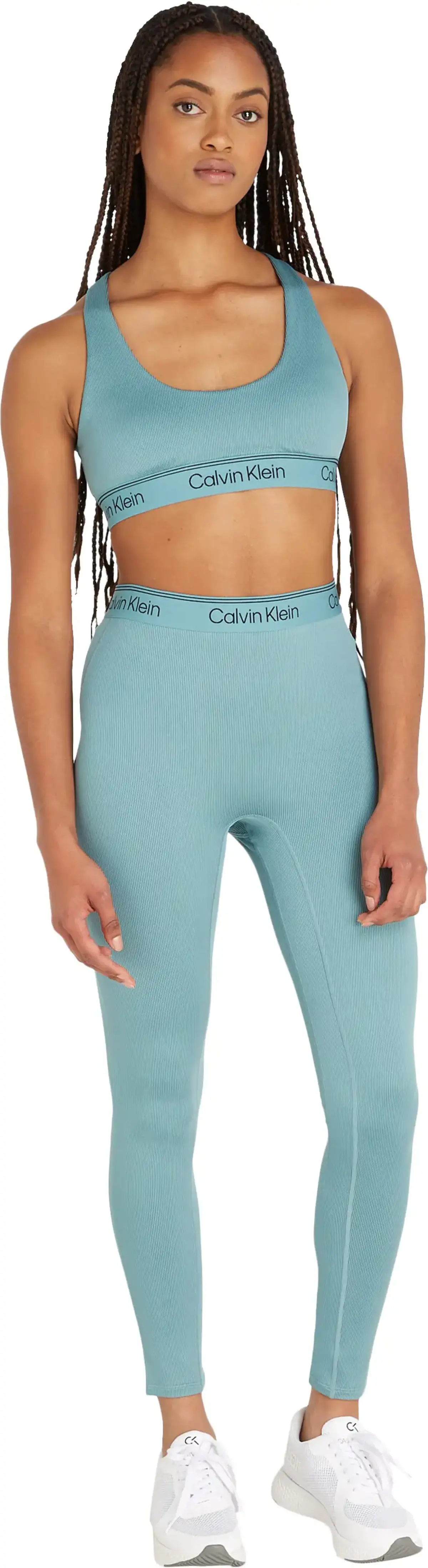 Calvin Klein HYBRID - Medium Supp Kadın Yeşil Spor Sütyeni