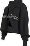 Calvin Klein GLOSSY MONOGRAM HOOD Kadın Siyah Hoodie