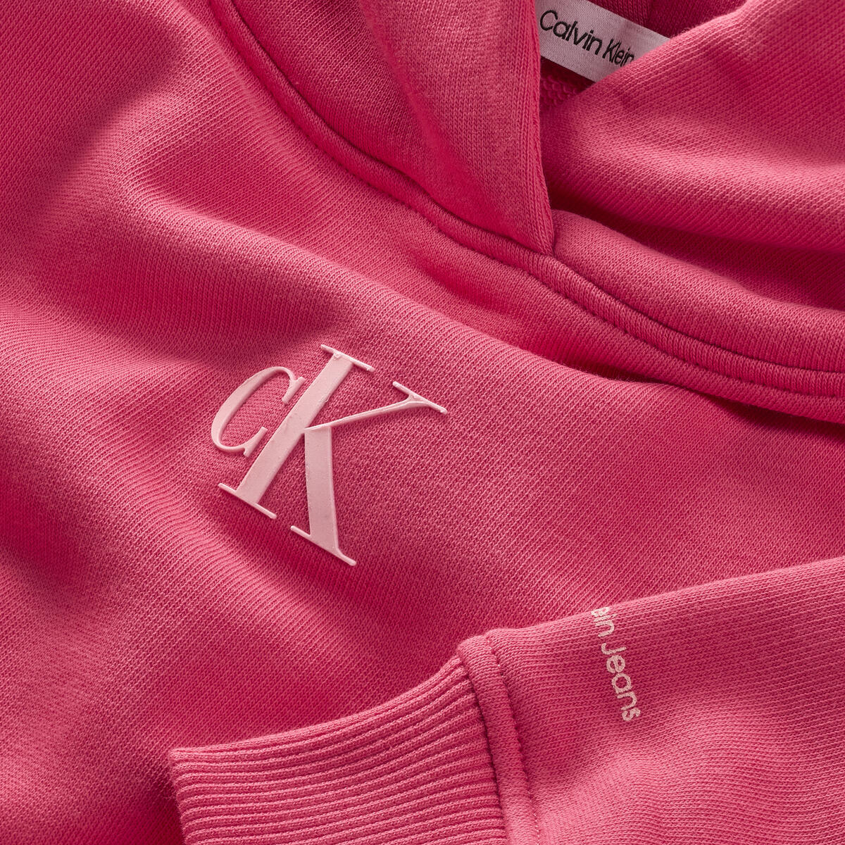 Calvin Klein CK LOGO BOXY HOODIE Kadın Pembe Hoodie
