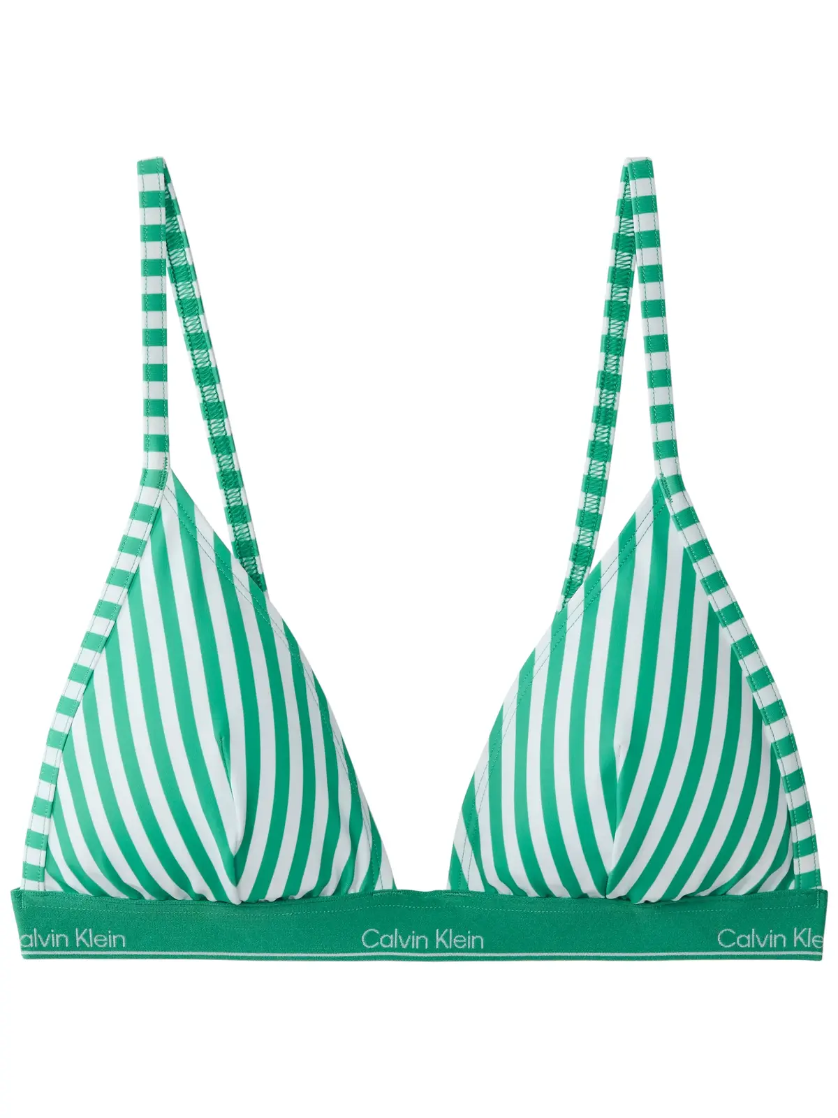 Calvin Klein TRIANGLE Yeşil Üçgen Bikini Üst