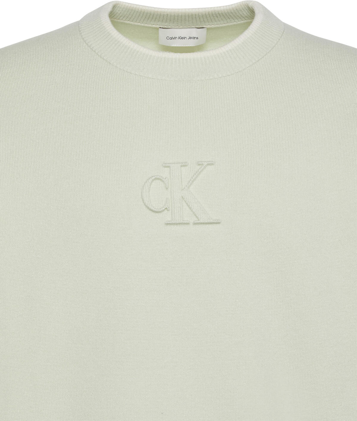 Calvin Klein LS EMBOSSED LOGO CREWNK SWEATER Haki Erkek Sweatshirt Calvin Klein LS EMBOSSED LOGO CREWNK SWEATER Haki Erkek Sweatshirt