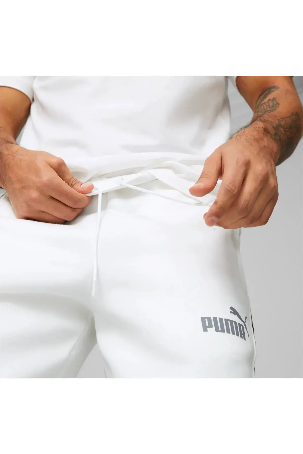 Puma BMW MMS MT7 Track Pants Erkek Beyaz Eşofman Altı