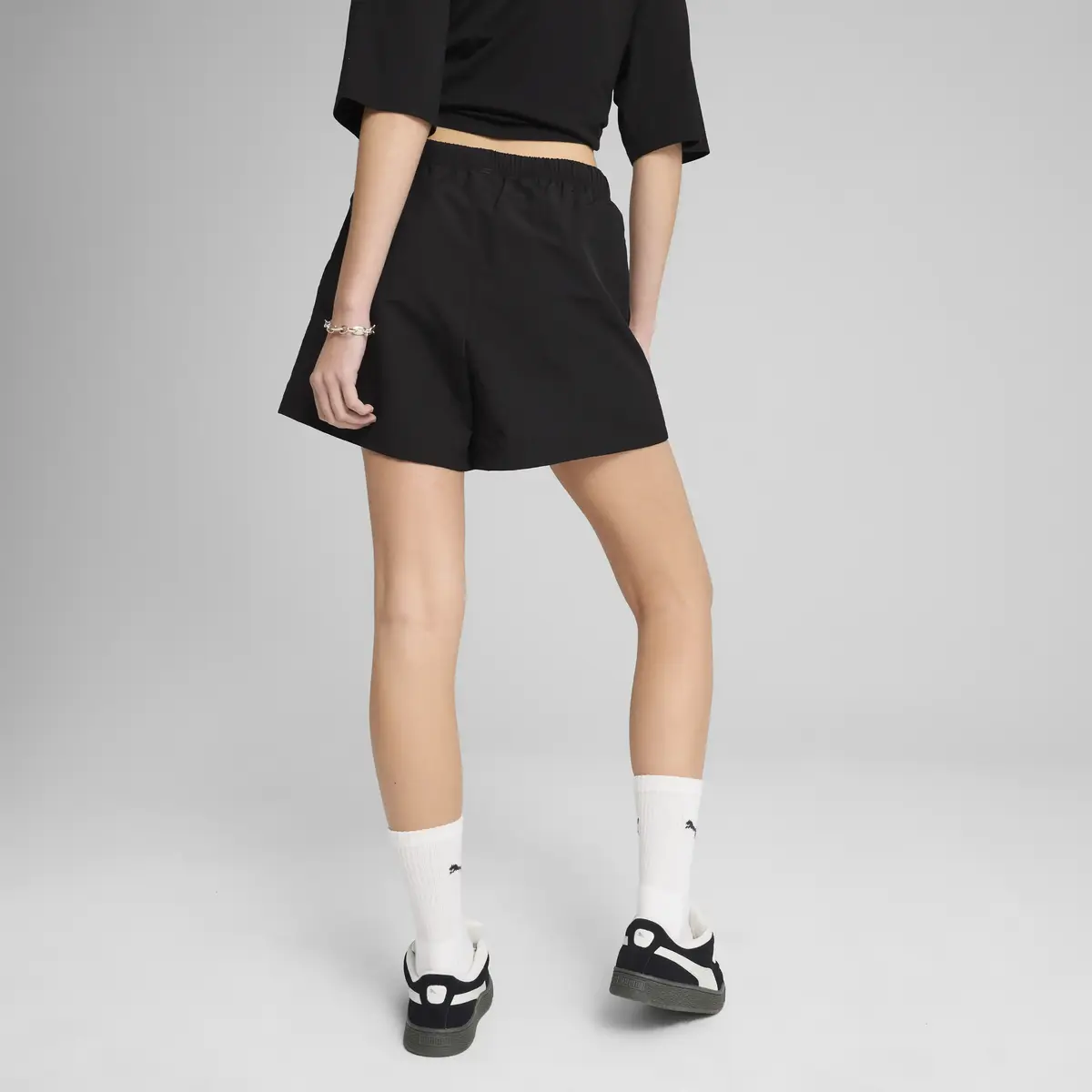 Puma WARDROBE ESS Woven Shorts Siyah Kadın Tayt