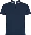 Tommy Hilfiger REG VARSITY C-NK POL, C1G Lacivert Kadın T-Shirt & Polo