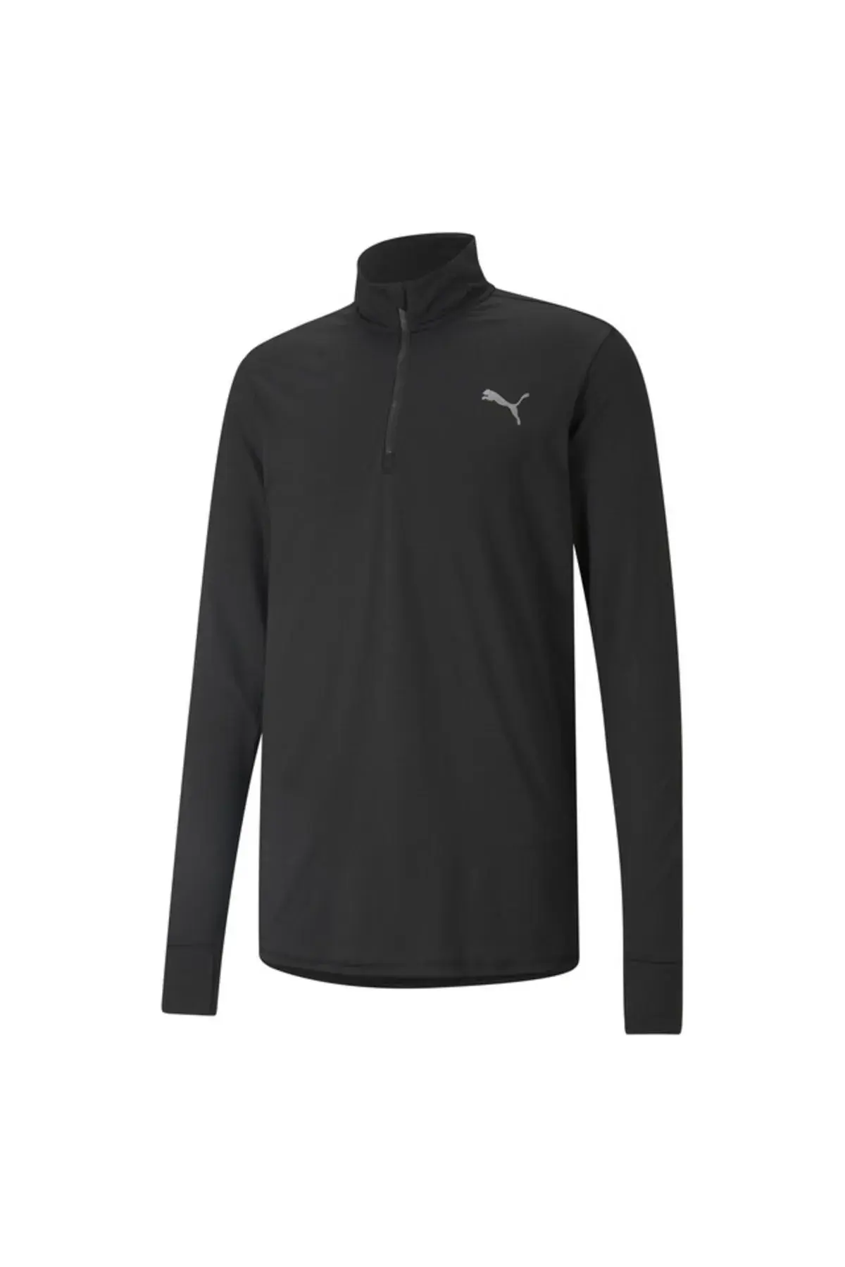 Puma Run Favorıte 1/4 Zıp M Siyah Erkek Performans Koşu Ve Performans T-Shirt