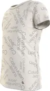 Calvin Klein STACKED LOGO AOP T-S Kadın Bej T-Shirt
