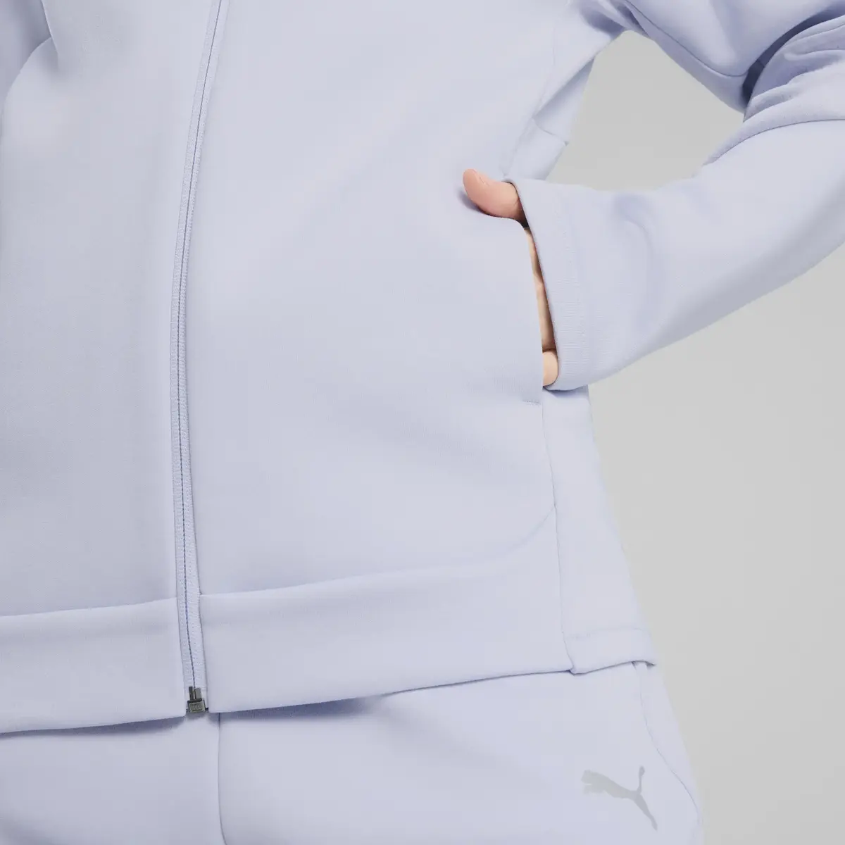PUMA EVOSTRIPE Full-Zip Hoodie Mavi Kadın Hoodie