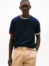 Tommy Hilfiger GLOBAL STRIPE FLAG C, DW5 Siyah Erkek T-Shirt & Polo