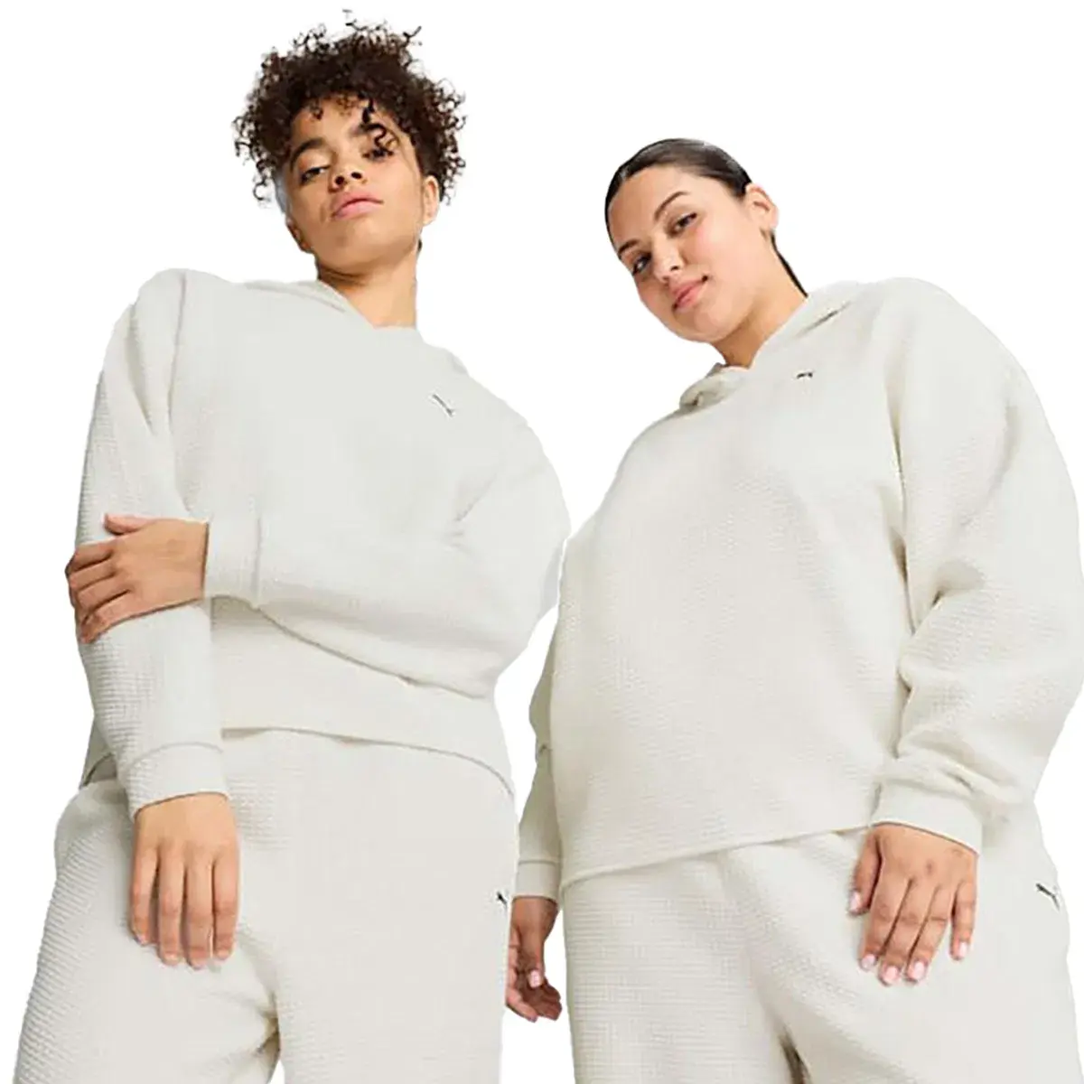 Puma Q4 STUDIO TEXTURED HOODY Bej Kadın Hoodie