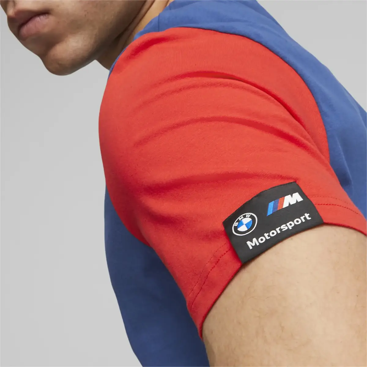Puma BMW MMS Logo Tee + Mavi Erkek T-Shirt
