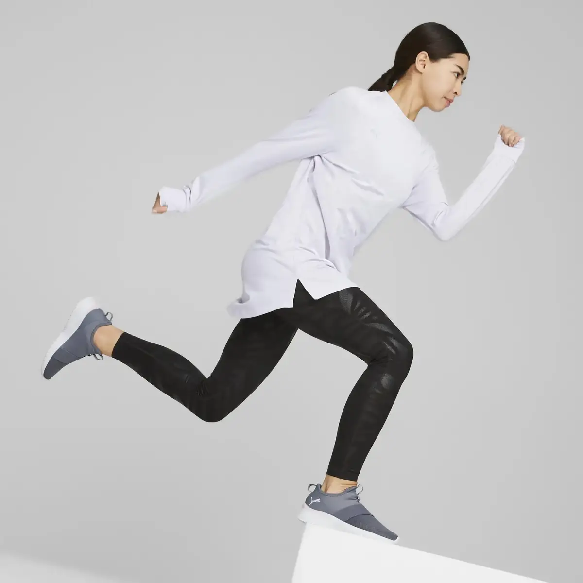 Puma Modest Activewear Long Sleeve Mor Kadın Koşu Ve Performans T-Shirt