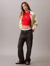 Calvin Klein A- MONOGRAM BABY TEE, TNC Kırmızı Kadın T-Shirt
