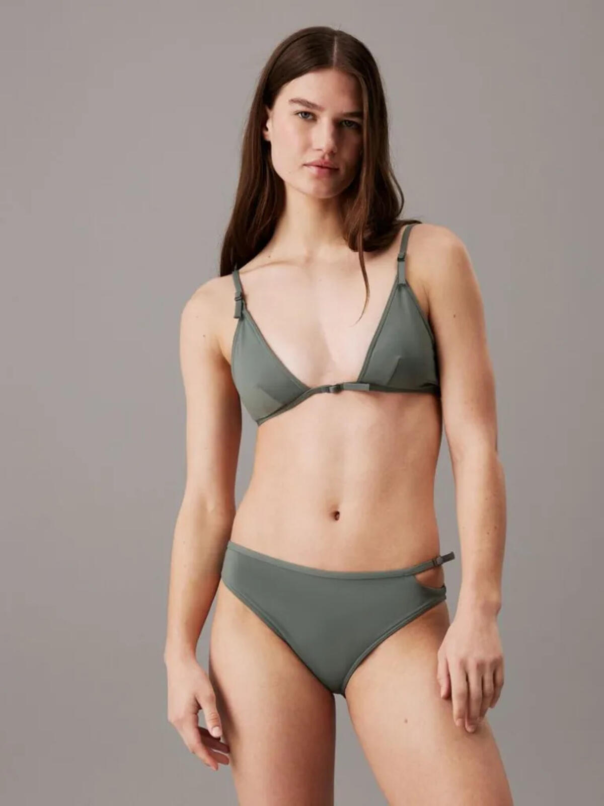 Calvin Klein TRIANGLE-RP Yeşil Kadın Bikini Üstü