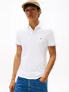 Tommy Hilfiger INTERLOCK FLAGCUFF S, YBR Beyaz Erkek Polo T-Shirt