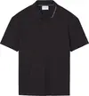 Calvin Klein INSTITUTIONAL COLLAR Erkek Siyah Polo T-Shirt