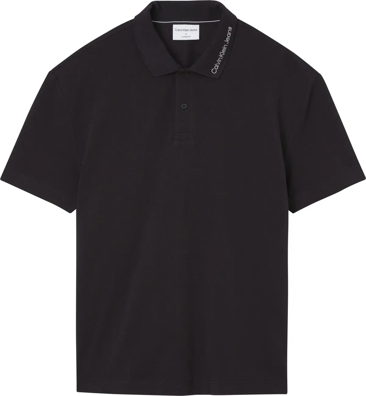 Calvin Klein INSTITUTIONAL COLLAR Erkek Siyah Polo T-Shirt