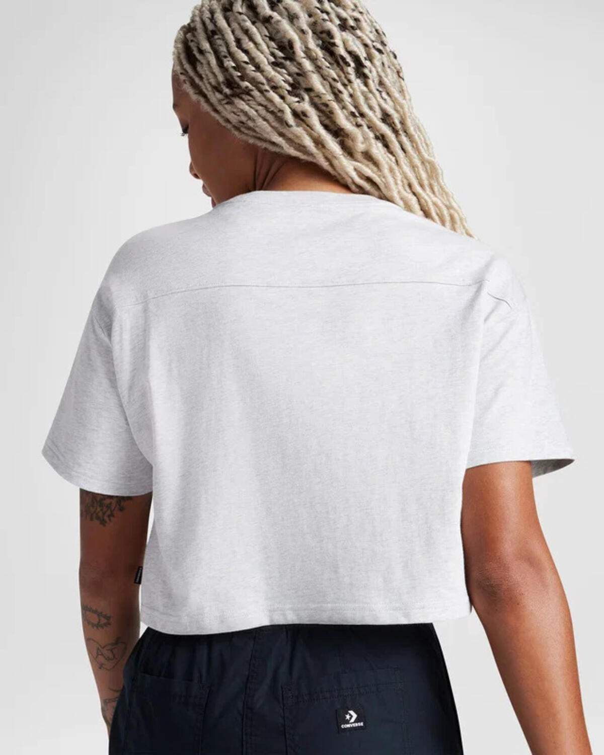 CONVERSE SPORTY TEE CONVERSE BLACK Gri Kadın T-Shirt