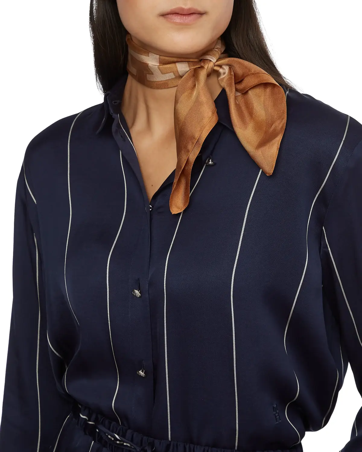 Tommy Hilfiger ICONIC MONOGRAM SILK Kadın Renkli Eşarp