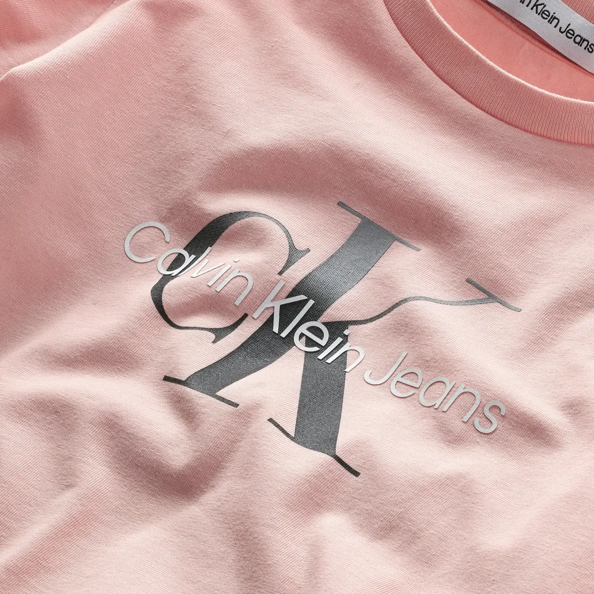 Calvin Klein GRADIENT MONOGRAM T- Kadın Pembe T-Shirt