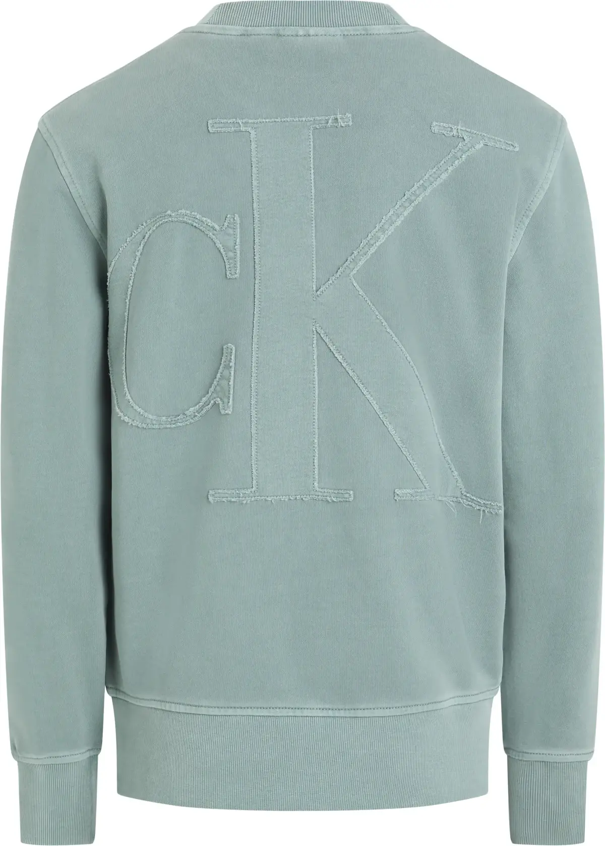 Calvin Klein BOLD WASHED APPLIQUE Erkek Yeşil Sweatshirt