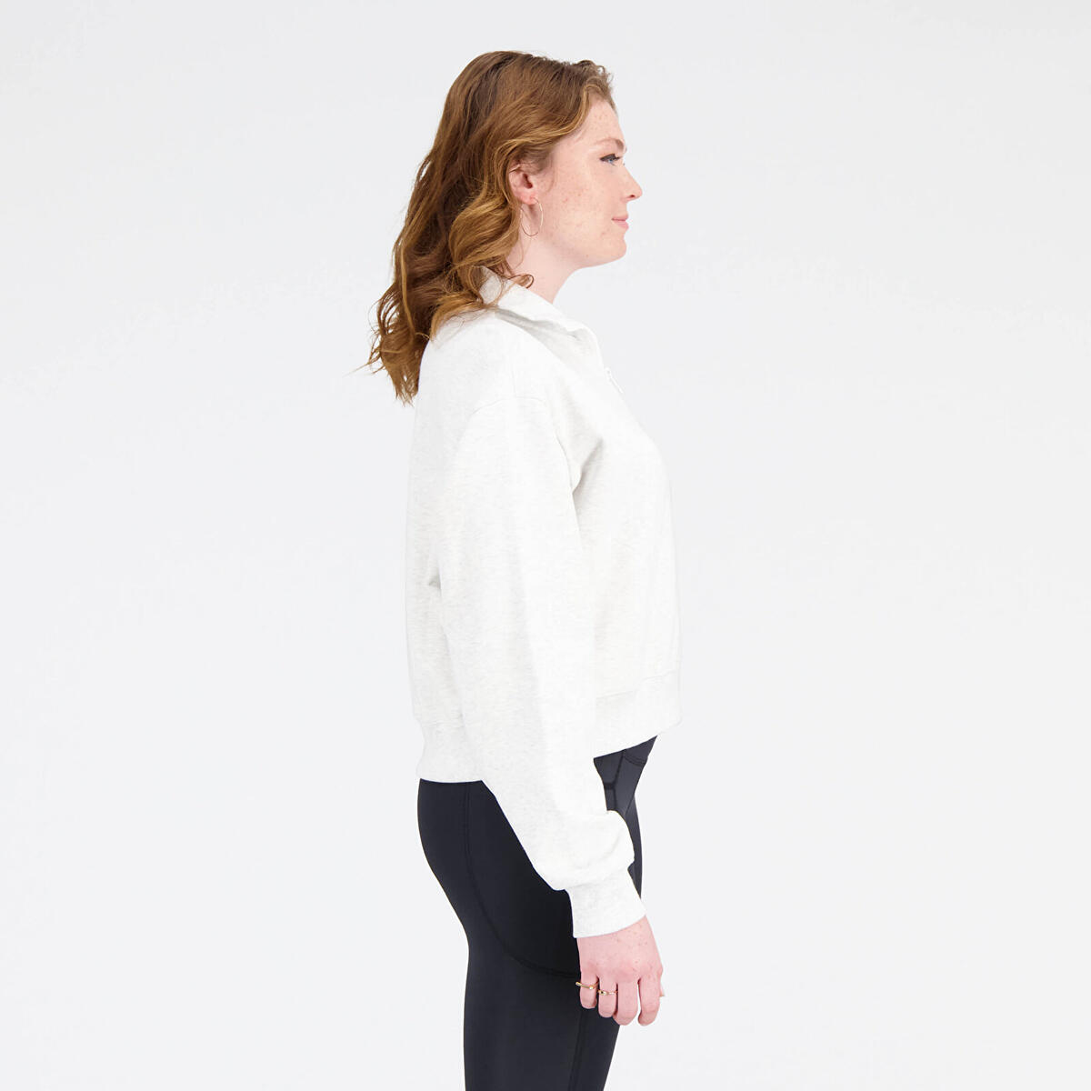 New Balance WNH3374 Kadın Krem Sweatshirt
