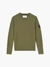 Calvin Klein MONOGRAM BADGE TEXTU Erkek Haki Kazak