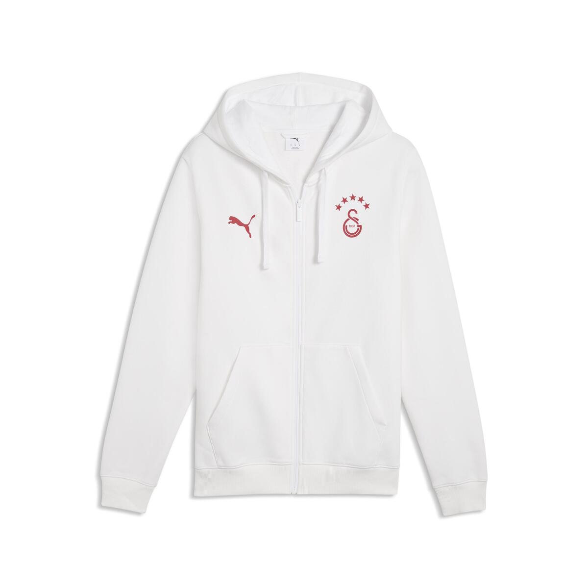 Puma GSK FtblESS FZ HoodJacket FL GALATASARAY FtblESSENTIALS Erkek Kapüşonlu Ceket