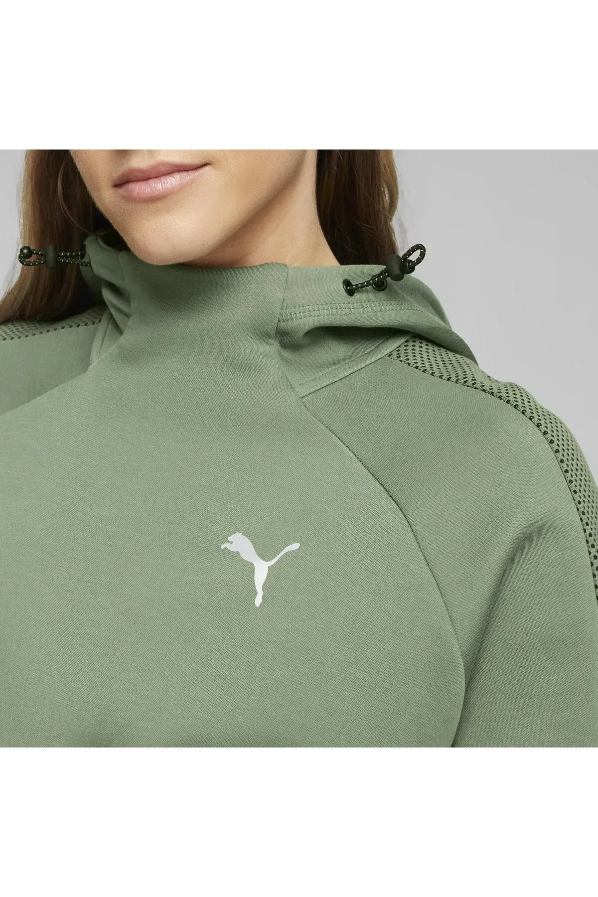 Puma EVOSTRIPE Hoodie Yeşil Kadın Hoodie