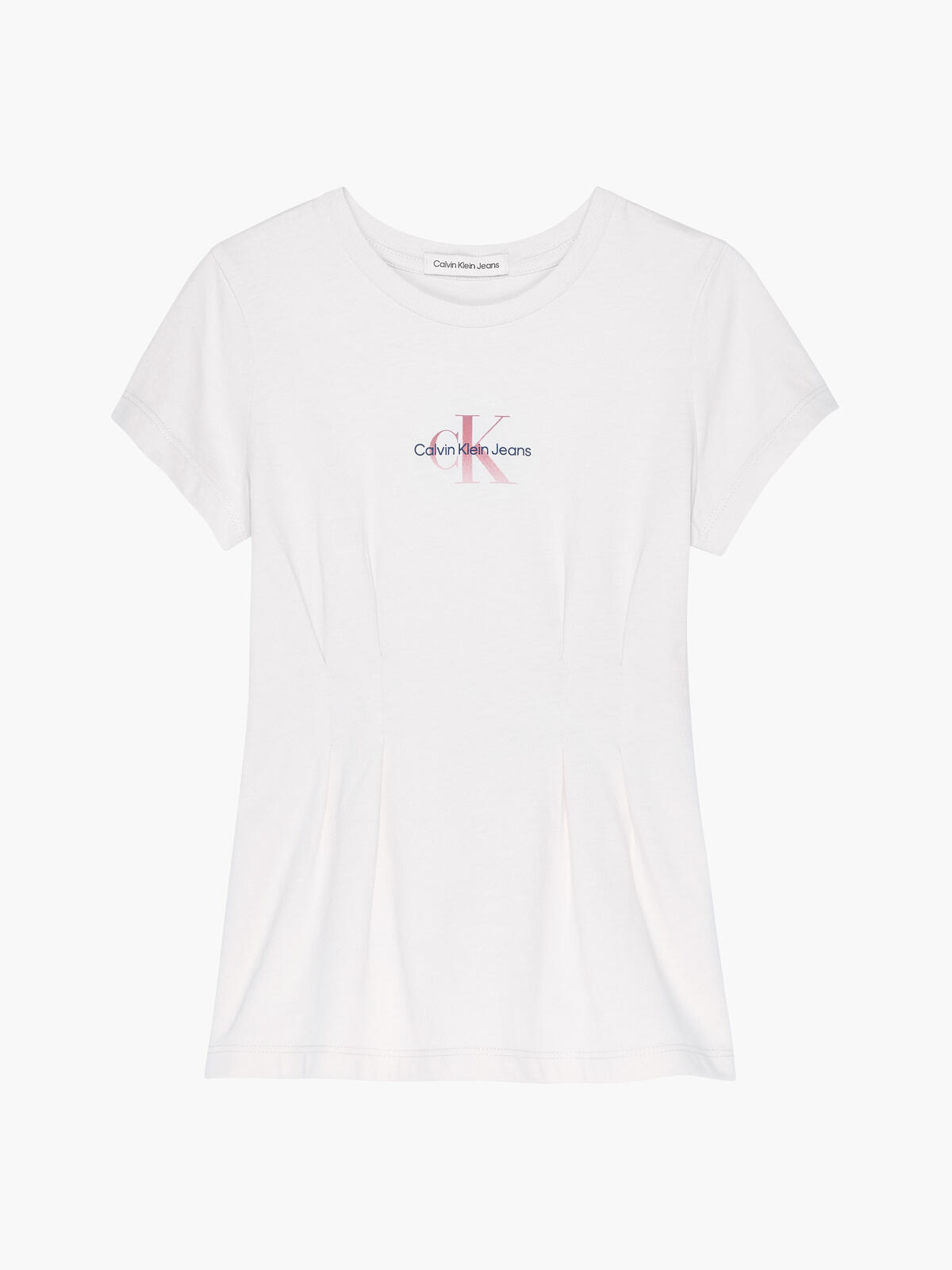 Calvin Klein MONOGRAM GRADIENT T- Kadın Krem T-Shirt