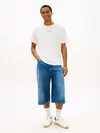 Tommy Hilfiger TJM RLX LINEAR LOGO, YBL Beyaz Erkek T-Shirt