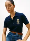 Tommy Hilfiger GOLD CREST REG SS PO, C1G Lacivert Kadın Polo T-Shirt