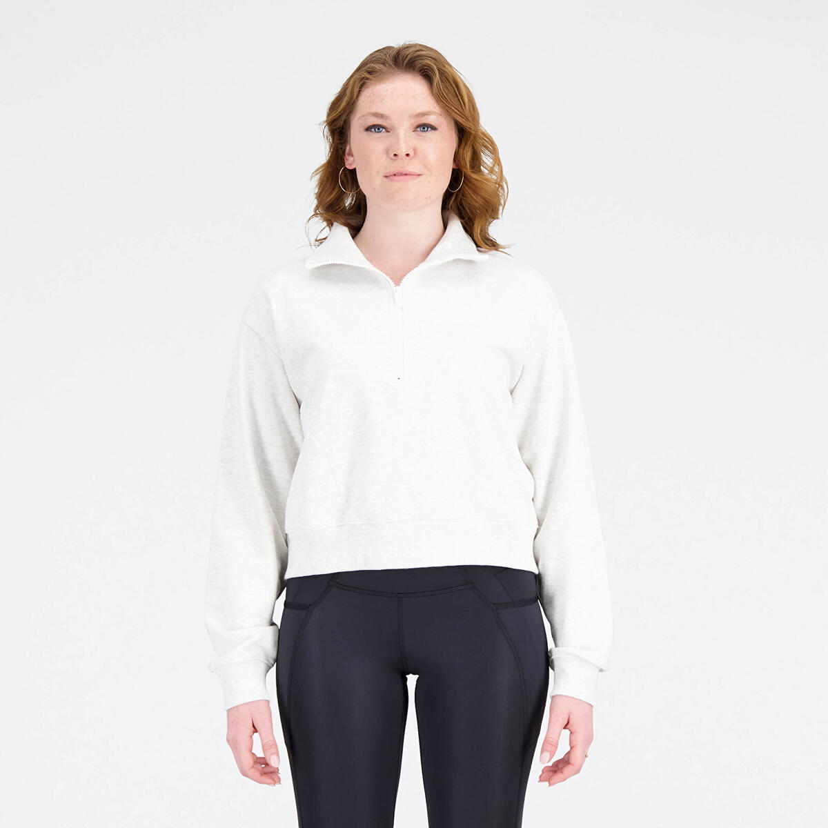 New Balance WNH3374 Kadın Krem Sweatshirt