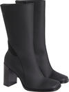 Calvin Klein HEEL ZIP BOOT LTH WN Kadın Siyah Bot