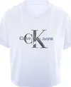 Calvin Klein SS LIQUID CK CROPPED, YAA Beyaz Kadın T-Shirt & Polo
