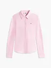 Tommy Hilfiger 1985 SLIM PIQUE BTN, 0D7 Pembe Kadın Gömlek