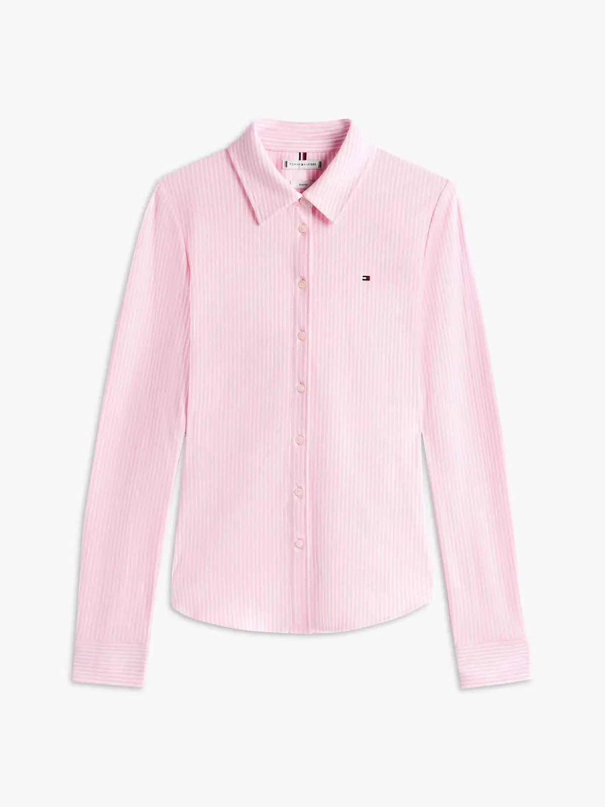 Tommy Hilfiger 1985 SLIM PIQUE BTN, 0D7 Pembe Kadın Gömlek
