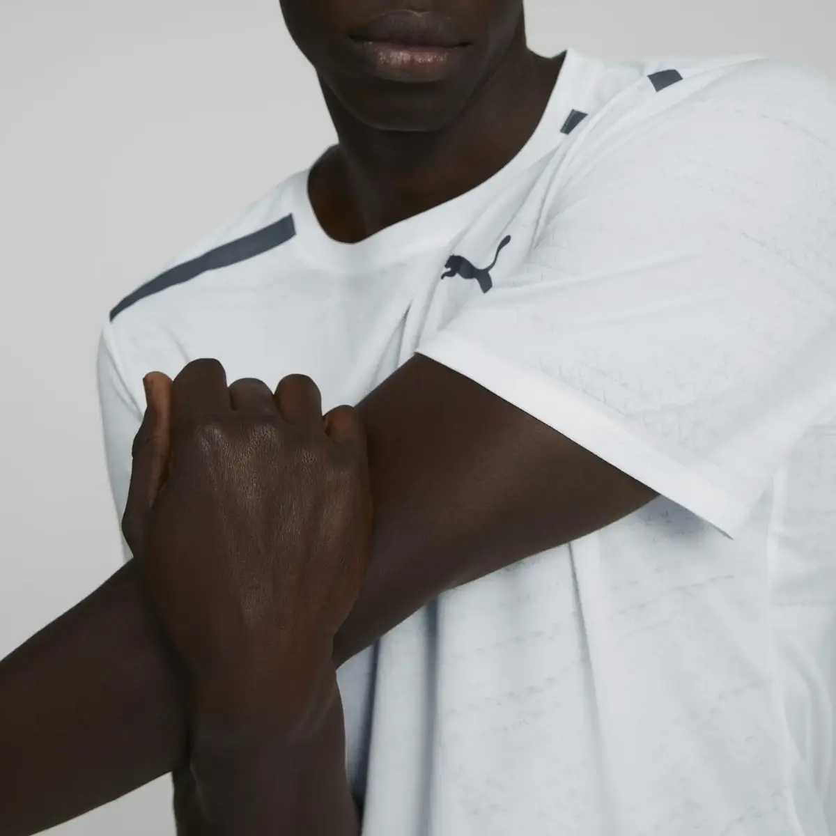 Puma Traın Jacquard Ss Tee Beyaz Erkek Koşu Ve Performans T-Shirt