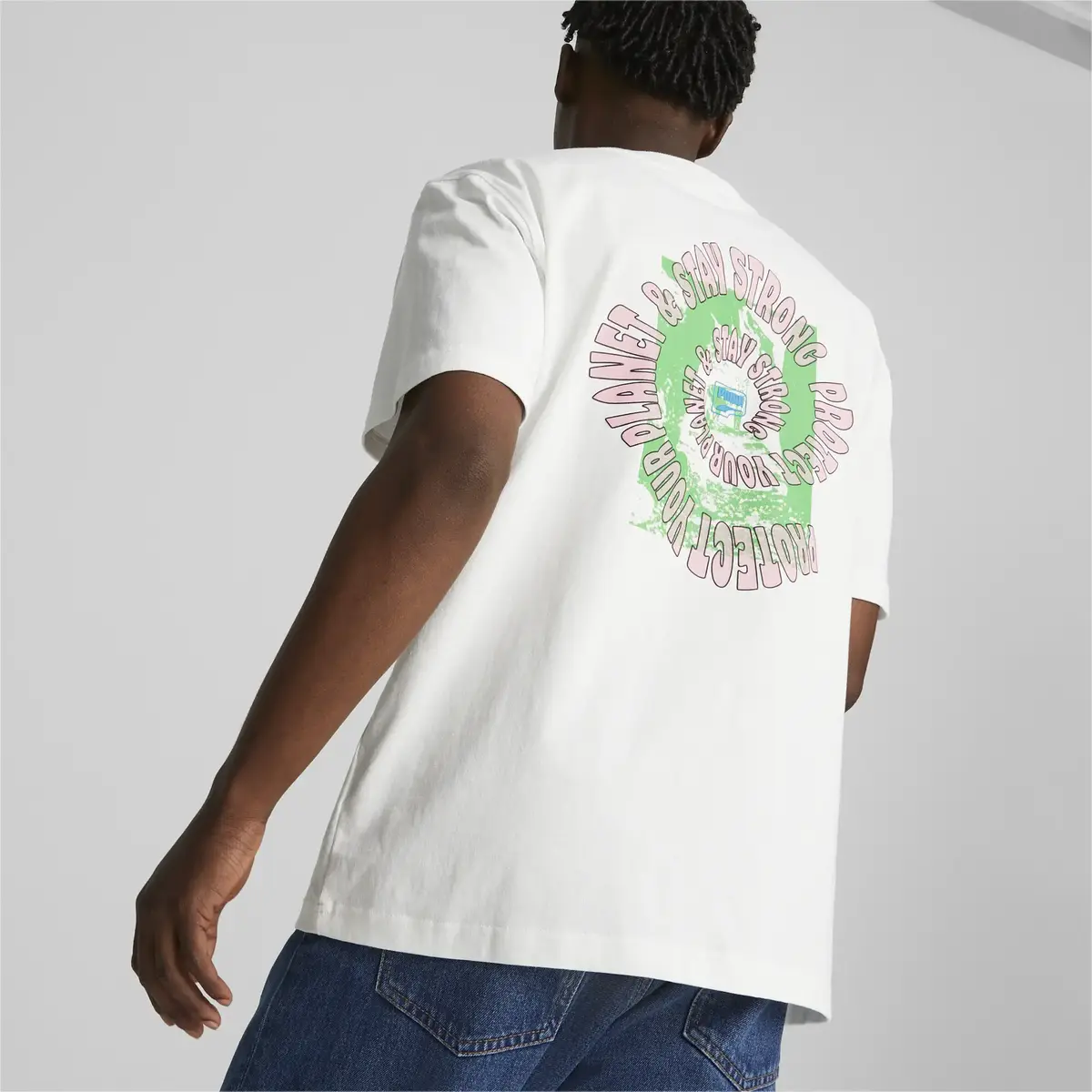 Puma DOWNTOWN Graphic Tee Beyaz Erkek Tshirt
